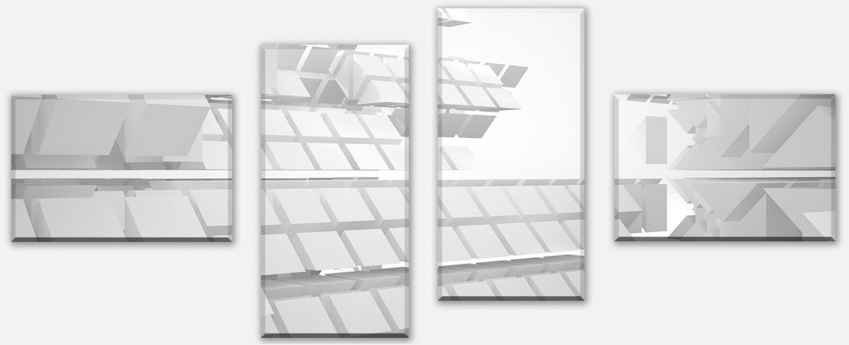 Leinwandbild Mehrteiler verrückte Architektur weißer Hintergrund M0791 Leinwandbild Mehrteiler verrückte Architektur weißer Hintergrund M0791