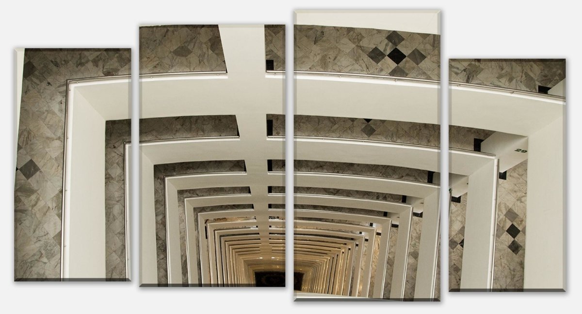 Leinwandbild Mehrteiler Treppenhaus im Haus M0793 Leinwandbild Mehrteiler Treppenhaus im Haus M0793