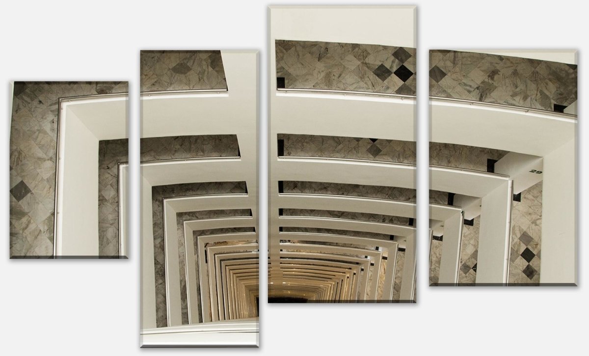 Leinwandbild Mehrteiler Treppenhaus im Haus M0793 Leinwandbild Mehrteiler Treppenhaus im Haus M0793