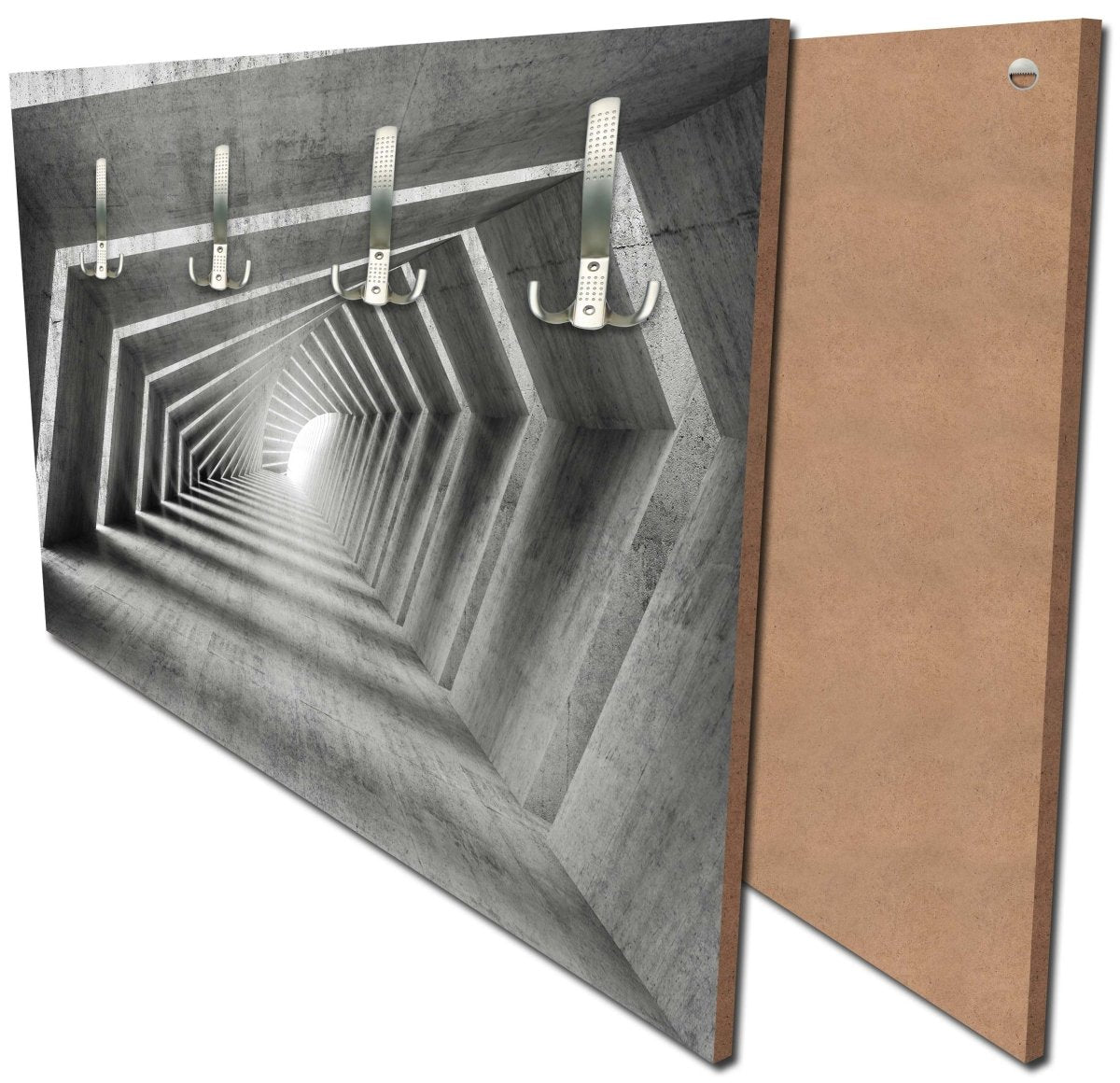 Garderobe beleuchteter Beton-Korridor M0794 Garderobe beleuchteter Beton-Korridor M0794