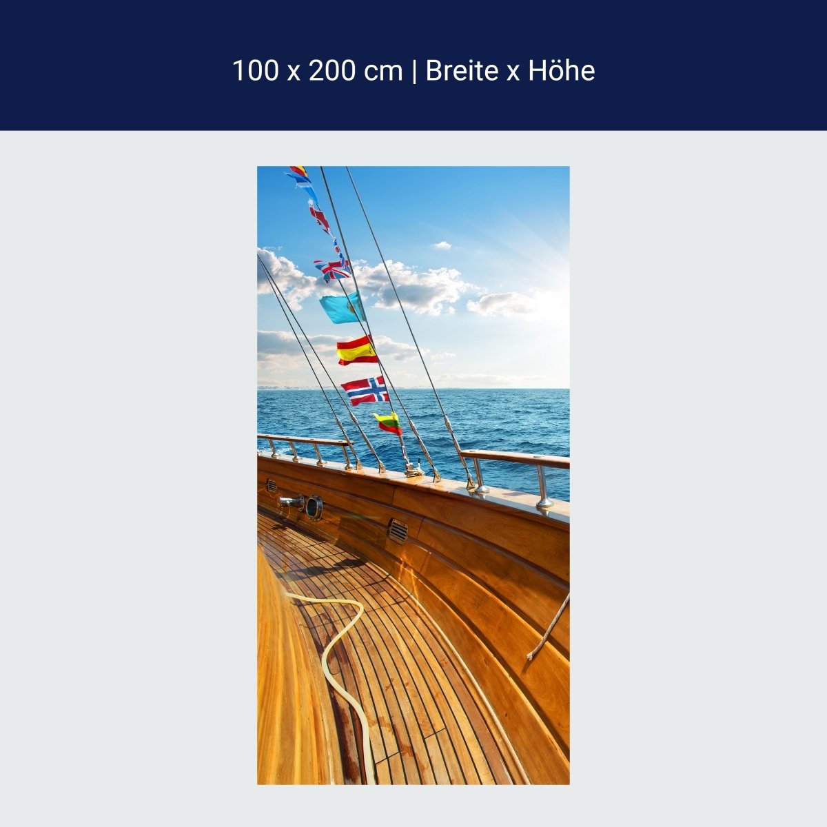 Duschwand Yacht im Meer an sonnigen Tag M0795 Duschwand Yacht im Meer an sonnigen Tag M0795