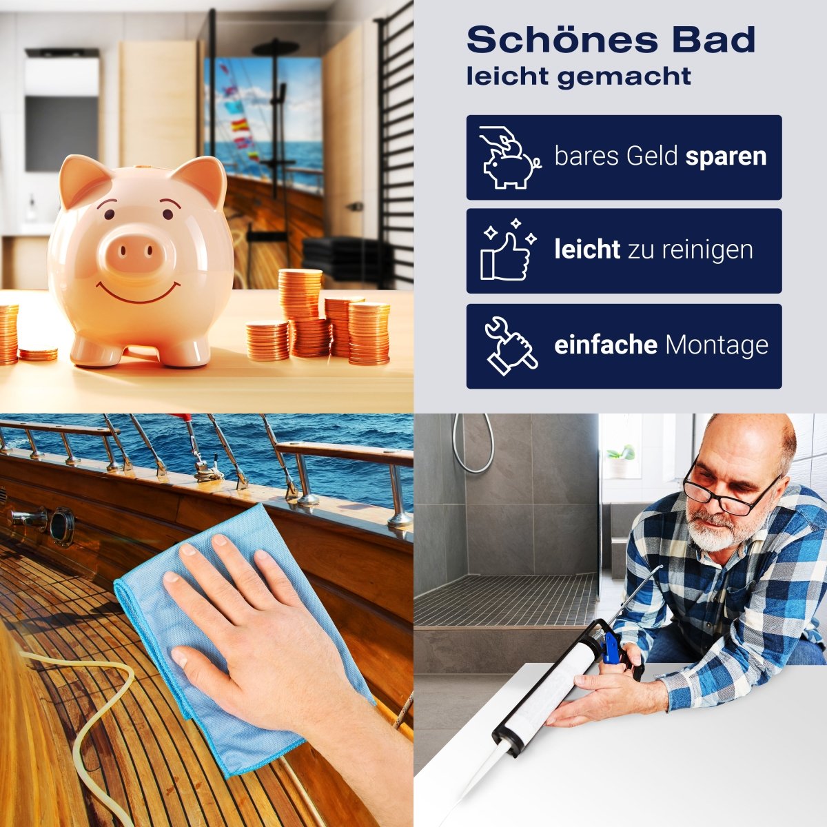 Duschwand Yacht im Meer an sonnigen Tag M0795 entdecken - Bild 7 Duschwand Yacht im Meer an sonnigen Tag M0795 entdecken - Bild 7