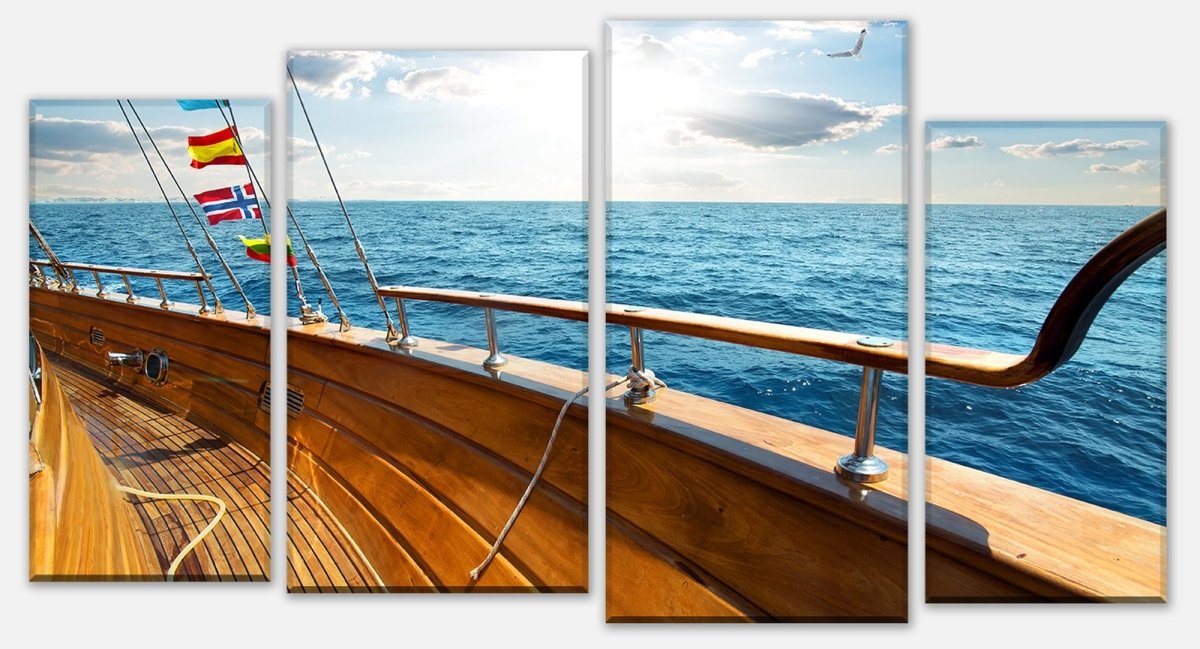 Leinwandbild Mehrteiler Yacht im Meer an sonnigen Tag M0795 Leinwandbild Mehrteiler Yacht im Meer an sonnigen Tag M0795