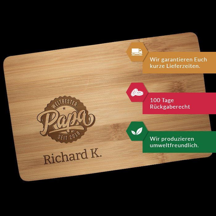 Frühstücksbrettchen Weltbester Papa M0797 - Bild 3 Frühstücksbrettchen Weltbester Papa M0797 - Bild 3