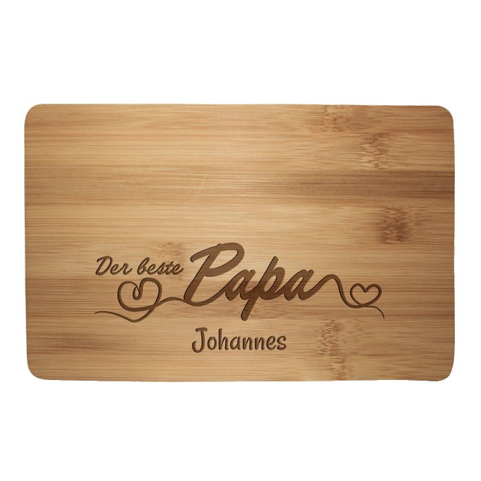 Frühstücksbrettchen Bester Papa, Herz M0802 - Bild 1 Frühstücksbrettchen Bester Papa, Herz M0802 - Bild 1