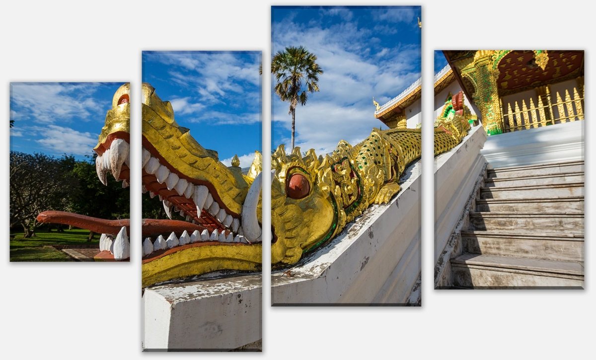 Leinwandbild Mehrteiler Tempel in Luang Prabang M0802 Leinwandbild Mehrteiler Tempel in Luang Prabang M0802