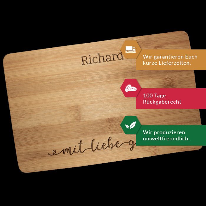 Frühstücksbrettchen Mit Liebe gemacht, Herz M0803 - Bild 3 Frühstücksbrettchen Mit Liebe gemacht, Herz M0803 - Bild 3