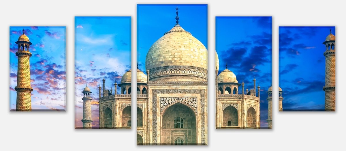 Leinwandbild Mehrteiler Taj Mahal Indien Sonnenuntergang M0803 entdecken - Bild 1 Leinwandbild Mehrteiler Taj Mahal Indien Sonnenuntergang M0803 entdecken - Bild 1