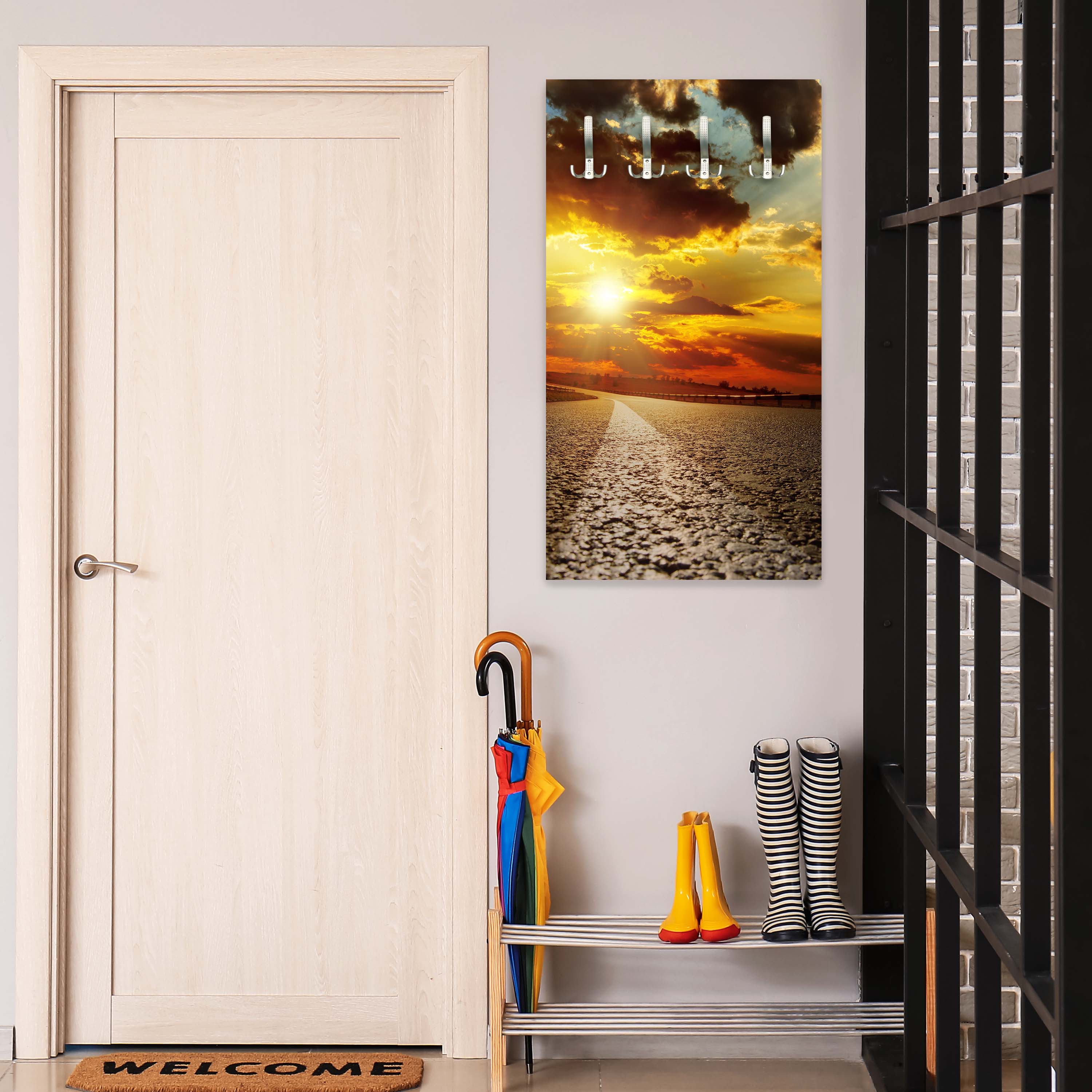 Garderobe Asphaltstraße und dramatischer Sonnenuntergang über ihm M0804 entdecken - Bild 3 Garderobe Asphaltstraße und dramatischer Sonnenuntergang über ihm M0804 entdecken - Bild 3