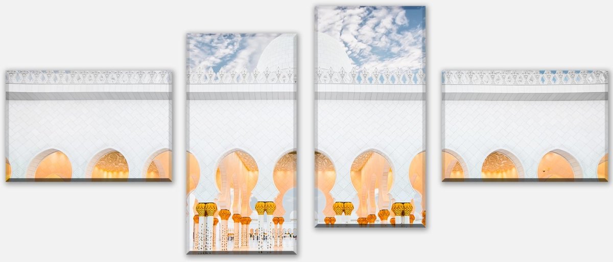 Leinwandbild Mehrteiler Bögen der Großmoschee in Abu Dhabi M0813 Leinwandbild Mehrteiler Bögen der Großmoschee in Abu Dhabi M0813