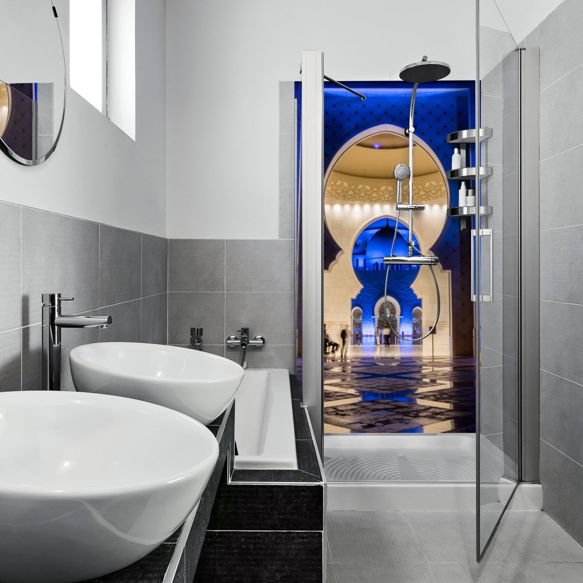 Duschwand Scheich Zayed-Moschee M0818 entdecken - Bild 1 Duschwand Scheich Zayed-Moschee M0818 entdecken - Bild 1