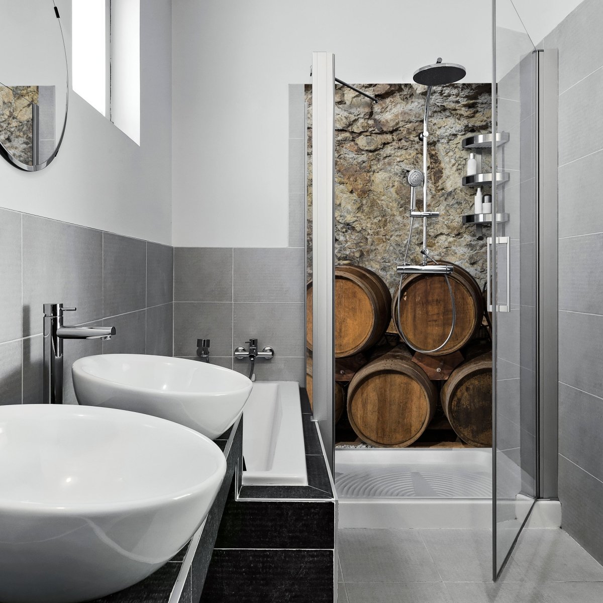 Duschwand Ein alter Weinkeller M0821 entdecken - Bild 1 Duschwand Ein alter Weinkeller M0821 entdecken - Bild 1