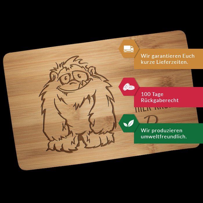 Frühstücksbrettchen Monster, hier krümelt M0825 - Bild 3 Frühstücksbrettchen Monster, hier krümelt M0825 - Bild 3