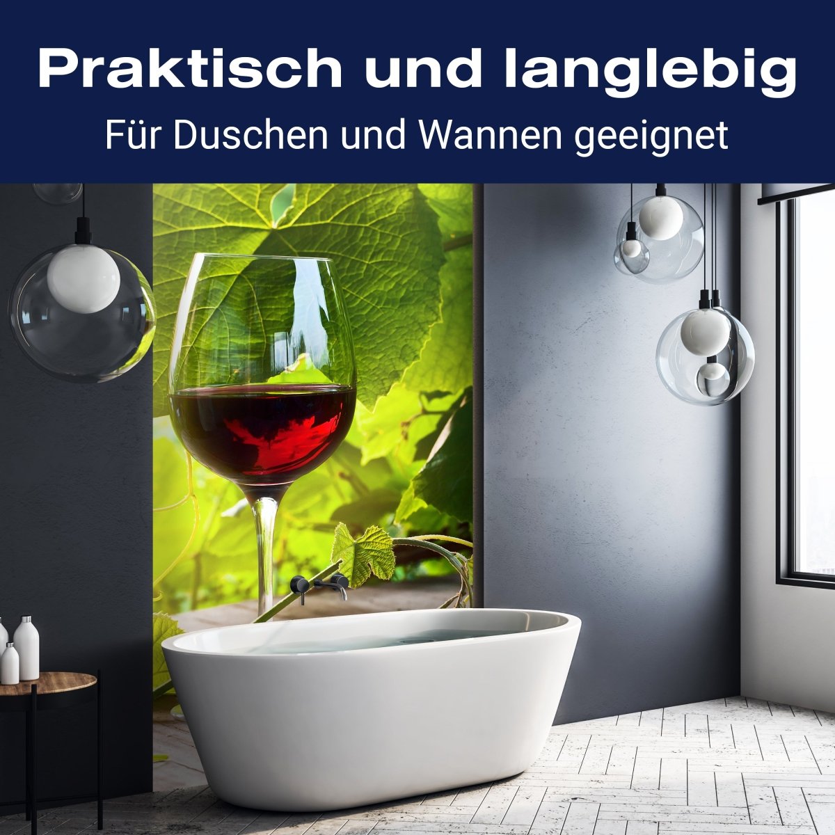 Duschwand Glas mit Rotwein im Weinberg M0830 entdecken - Bild 3 Duschwand Glas mit Rotwein im Weinberg M0830 entdecken - Bild 3