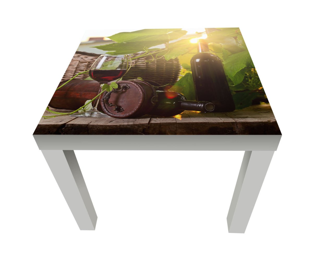 Beistelltisch Flasche und Glas mit Rotwein M0831 entdecken - Bild 1 Beistelltisch Flasche und Glas mit Rotwein M0831 entdecken - Bild 1