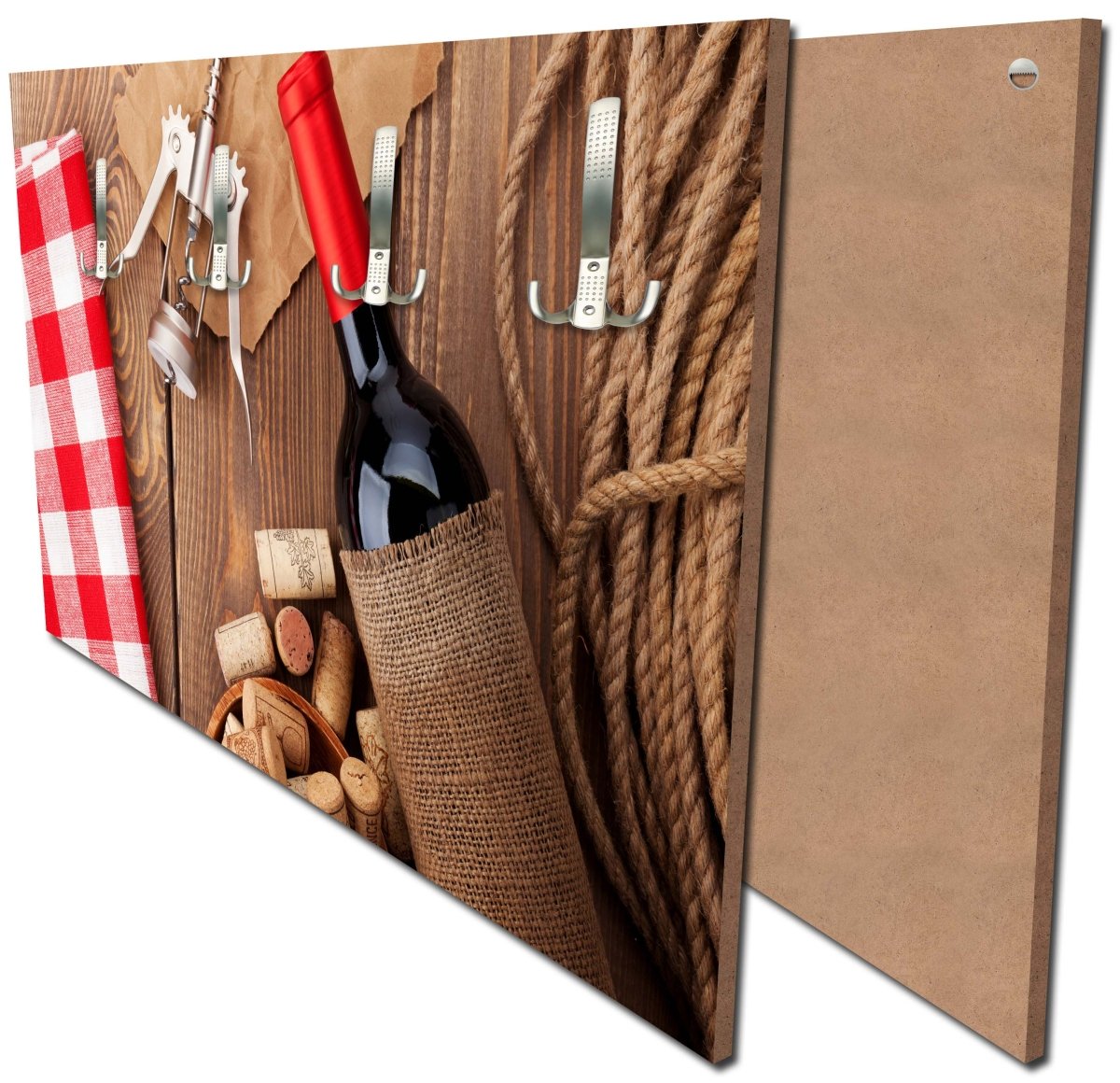 Garderobe Rotweinflasche, Schüssel mit Korken und Korkenzieher M0832 Garderobe Rotweinflasche, Schüssel mit Korken und Korkenzieher M0832