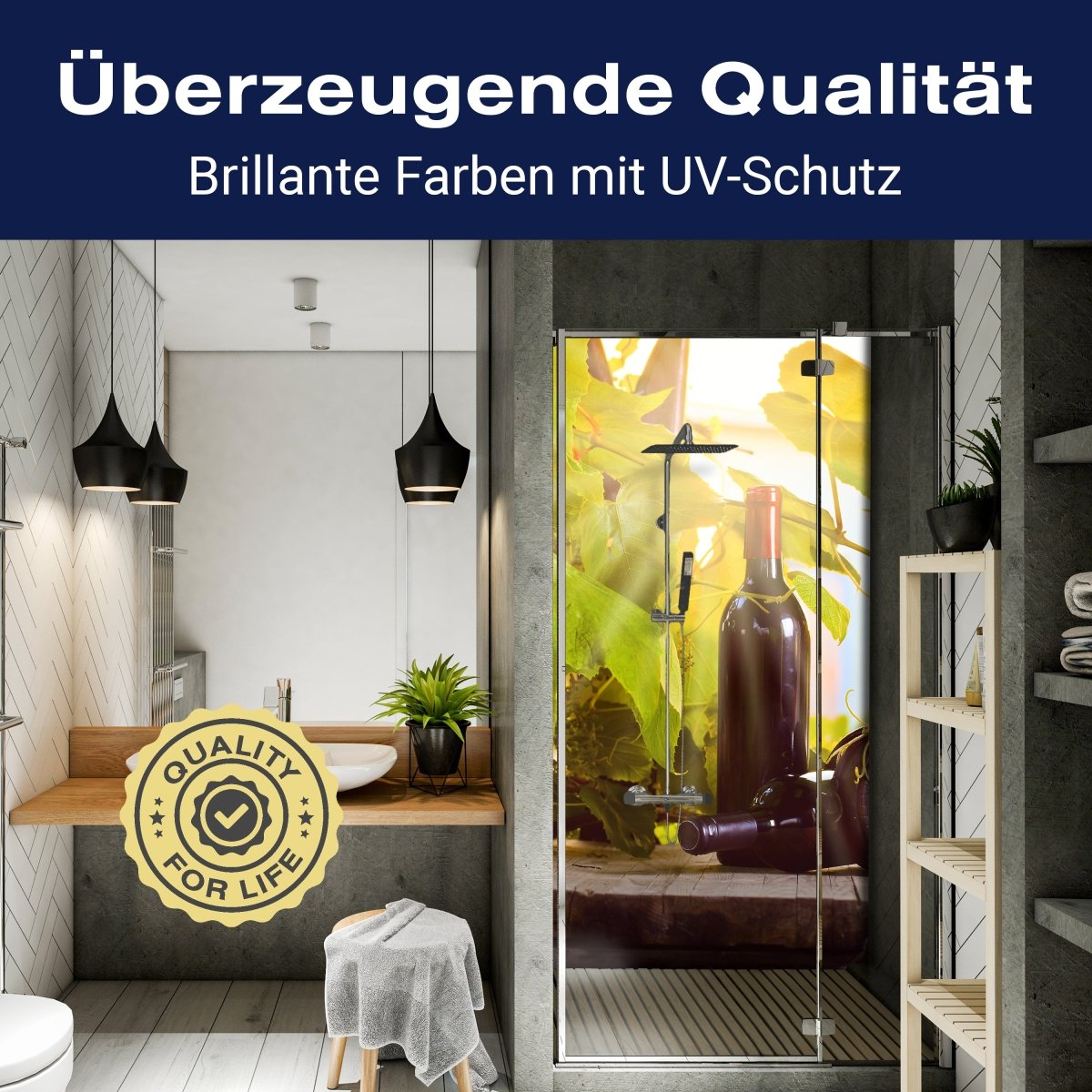 Duschwand Weinberg und Wein M0833 entdecken - Bild 2 Duschwand Weinberg und Wein M0833 entdecken - Bild 2