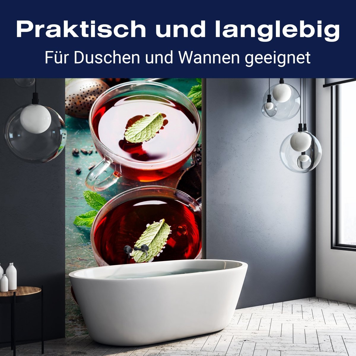 Duschwand Tee mit Minze, Ingwer und Zitrone M0834 entdecken - Bild 3 Duschwand Tee mit Minze, Ingwer und Zitrone M0834 entdecken - Bild 3