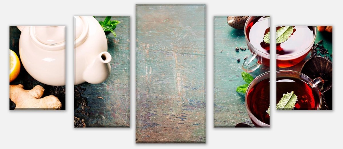 Leinwandbild Mehrteiler Tee mit Minze, Ingwer und Zitrone M0834 entdecken - Bild 1 Leinwandbild Mehrteiler Tee mit Minze, Ingwer und Zitrone M0834 entdecken - Bild 1