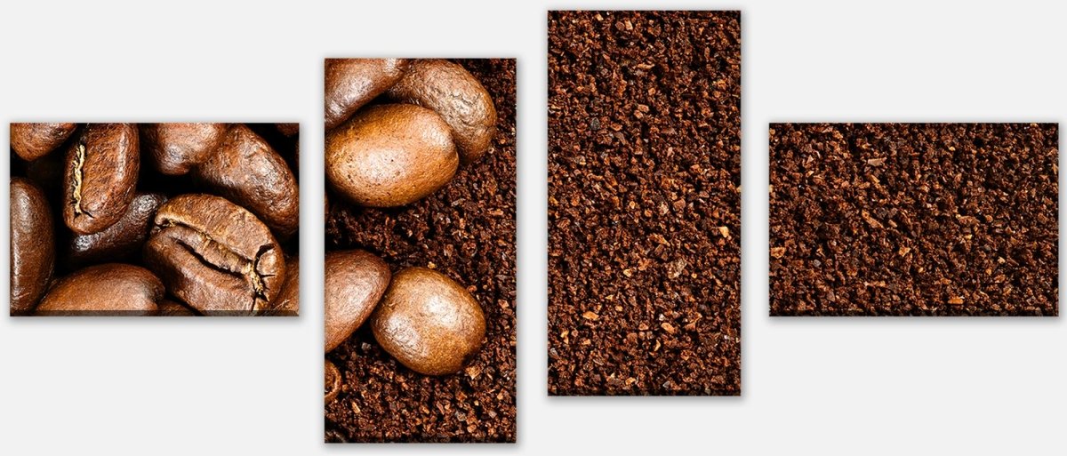 Leinwandbild Mehrteiler Geröstete Kaffeebohnen M0835 Leinwandbild Mehrteiler Geröstete Kaffeebohnen M0835
