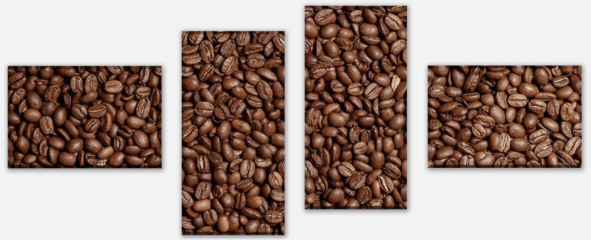Leinwandbild Mehrteiler Braune Kaffeebohne geröstet M0843 Leinwandbild Mehrteiler Braune Kaffeebohne geröstet M0843