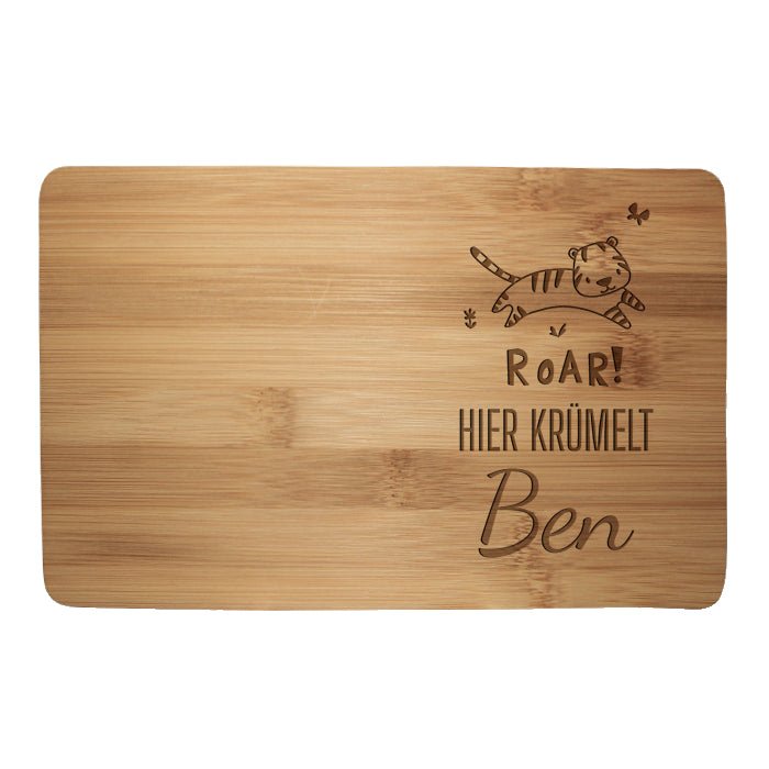 Frühstücksbrettchen Tiger, hier krümelt M0844 - Bild 1 Frühstücksbrettchen Tiger, hier krümelt M0844 - Bild 1