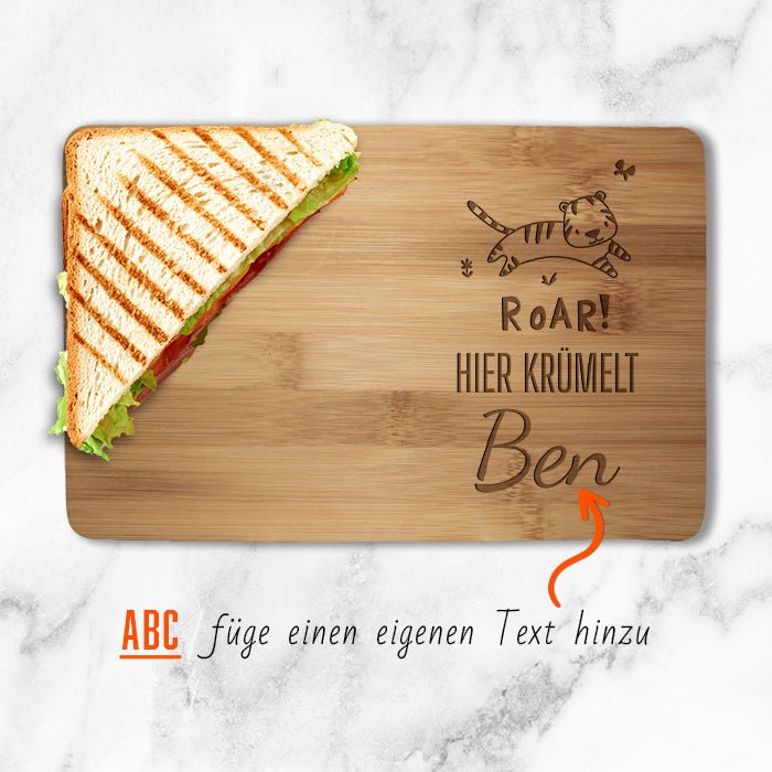 Frühstücksbrettchen Tiger, hier krümelt M0844 - Bild 2 Frühstücksbrettchen Tiger, hier krümelt M0844 - Bild 2