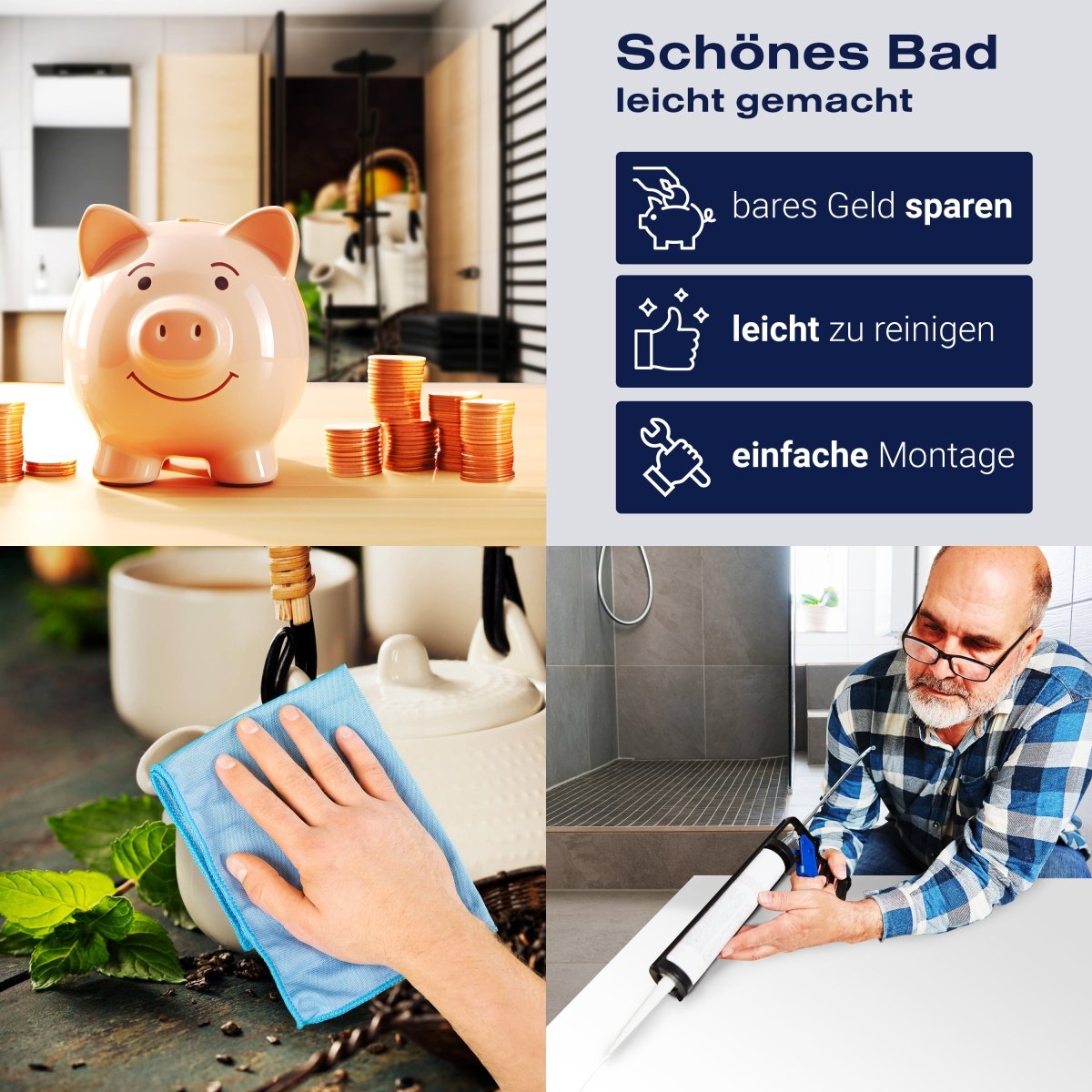 Duschwand Teekanne und Tasse Tee mit Minze M0845 entdecken - Bild 7 Duschwand Teekanne und Tasse Tee mit Minze M0845 entdecken - Bild 7