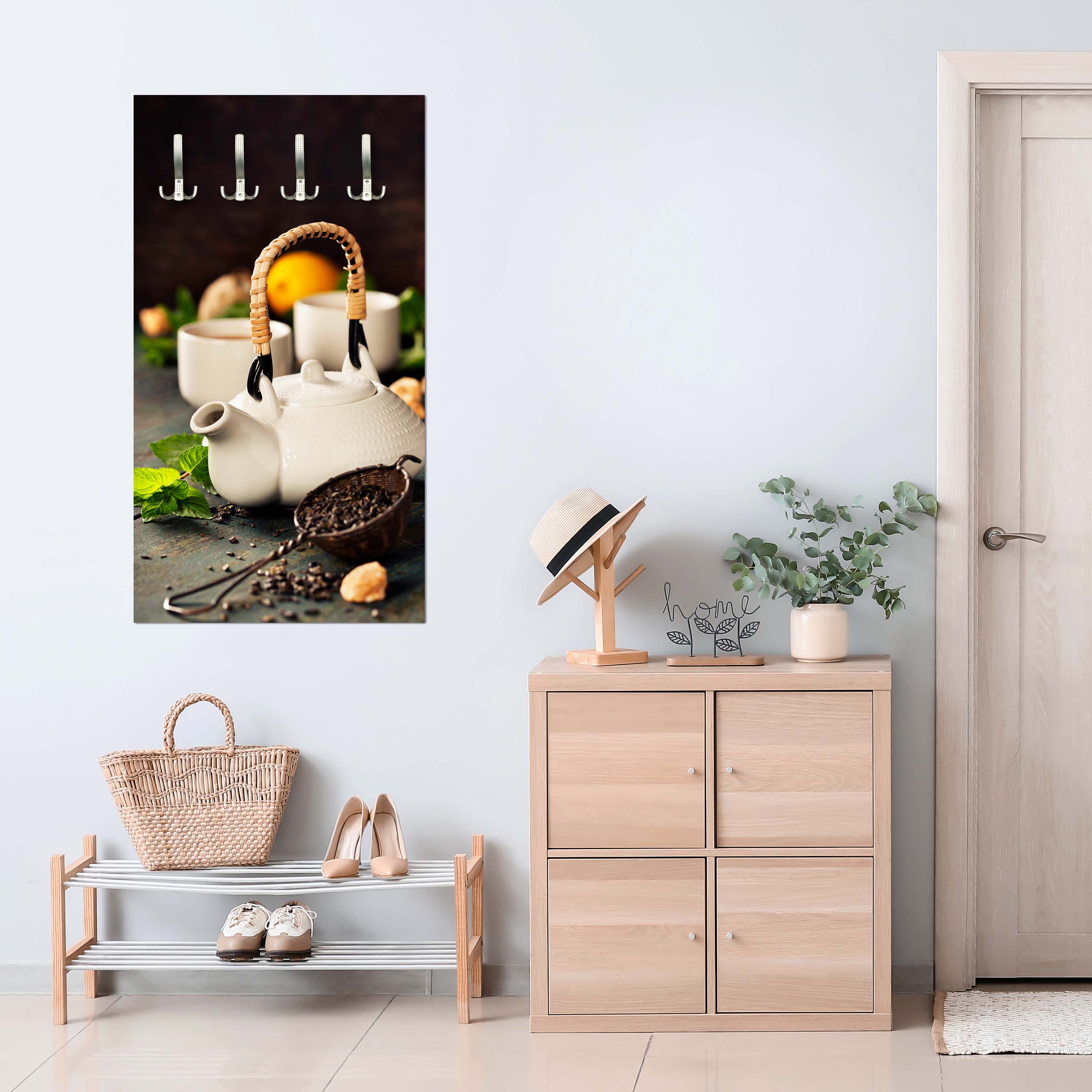 Garderobe Teekanne und Tasse Tee mit Minze M0845 entdecken - Bild 5 Garderobe Teekanne und Tasse Tee mit Minze M0845 entdecken - Bild 5