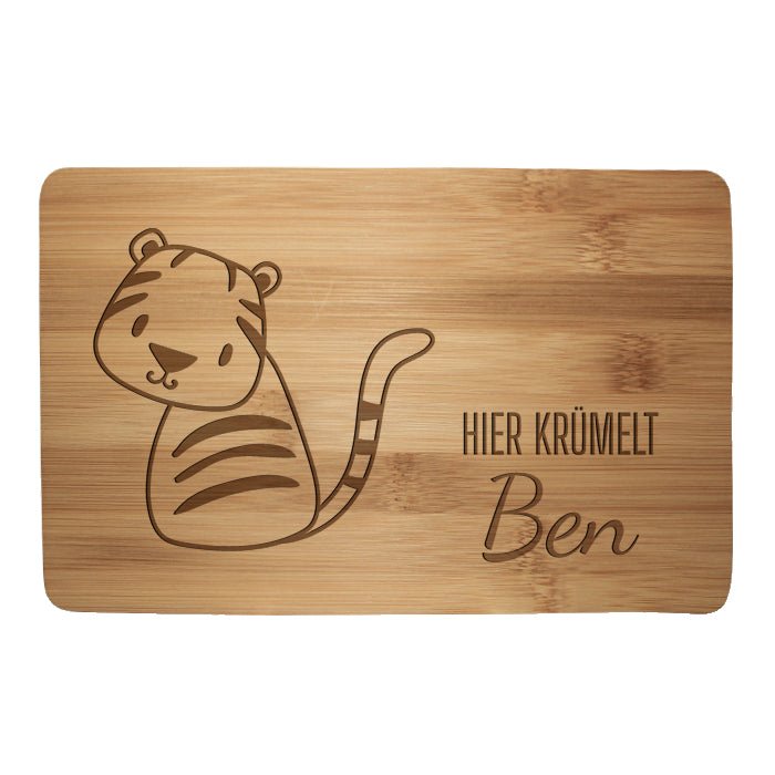 Frühstücksbrettchen Tiger, hier krümelt M0845 - Bild 1 Frühstücksbrettchen Tiger, hier krümelt M0845 - Bild 1