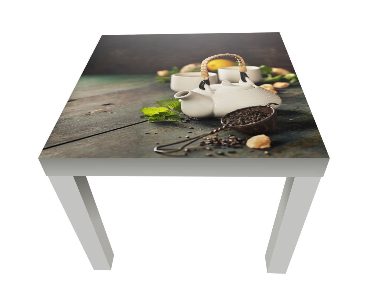 Beistelltisch Teekanne und Tasse Tee mit Minze M0845 entdecken - Bild 1 Beistelltisch Teekanne und Tasse Tee mit Minze M0845 entdecken - Bild 1