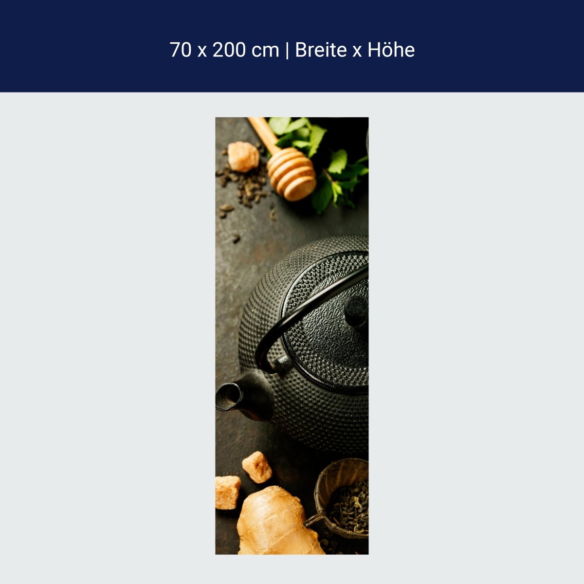 Duschwand Rustikale Teekanne mit Ingwer und Minze M0846 Duschwand Rustikale Teekanne mit Ingwer und Minze M0846