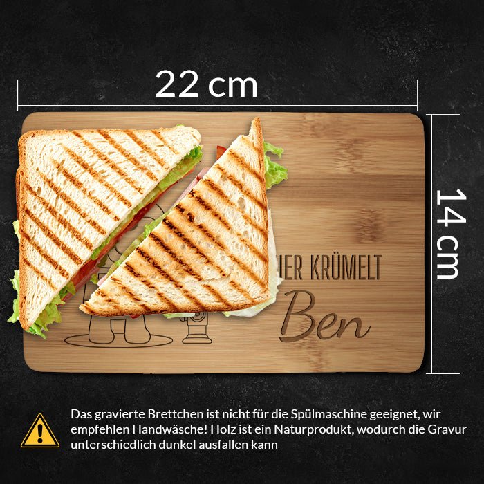 Frühstücksbrettchen Bär, Feuerwehr, hier krümelt M0847 - Bild 4 Frühstücksbrettchen Bär, Feuerwehr, hier krümelt M0847 - Bild 4