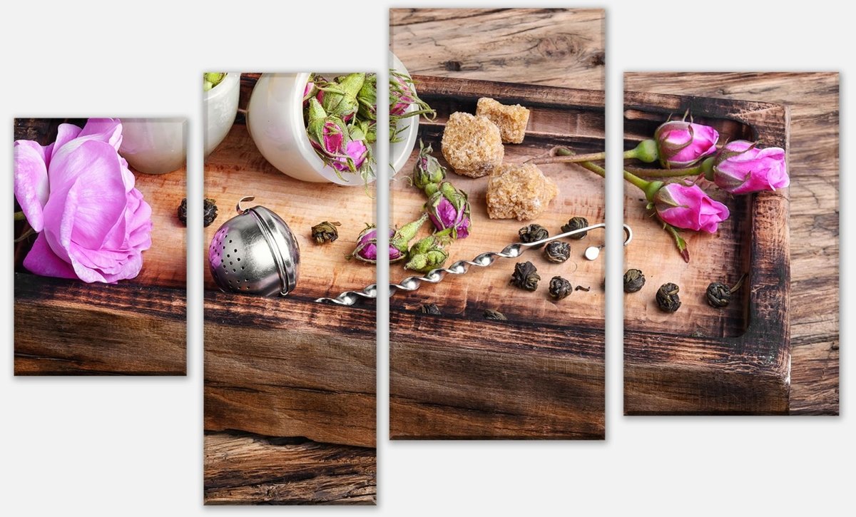 Leinwandbild Mehrteiler Trockene Rose Knospen Tee M0850 Leinwandbild Mehrteiler Trockene Rose Knospen Tee M0850