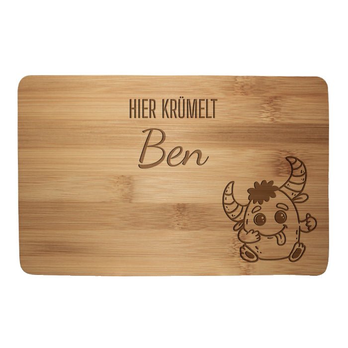 Frühstücksbrettchen Monster, hier krümelt M0852 - Bild 1 Frühstücksbrettchen Monster, hier krümelt M0852 - Bild 1