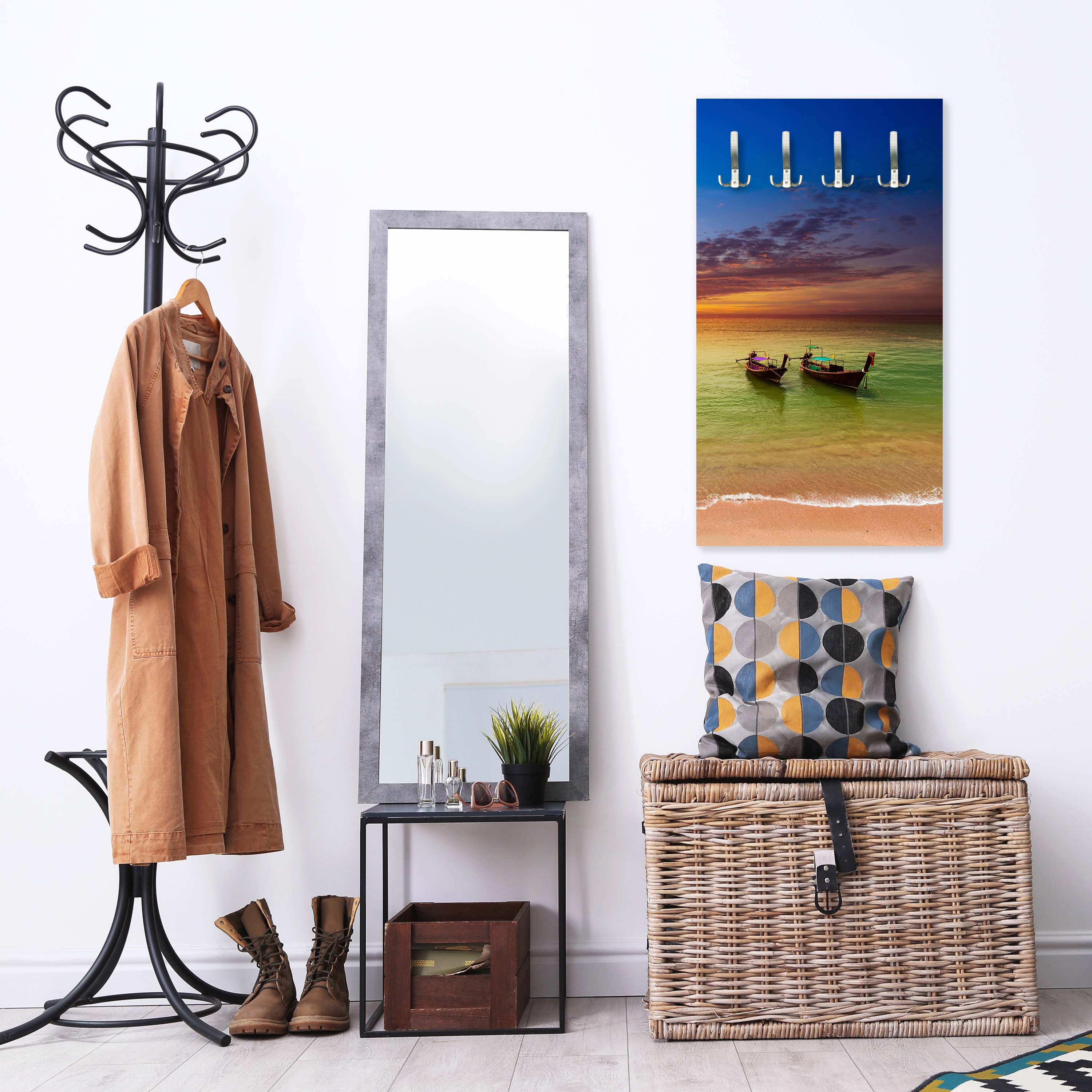 Garderobe Boote in einer Seenlandschaft M0853 entdecken - Bild 3 Garderobe Boote in einer Seenlandschaft M0853 entdecken - Bild 3