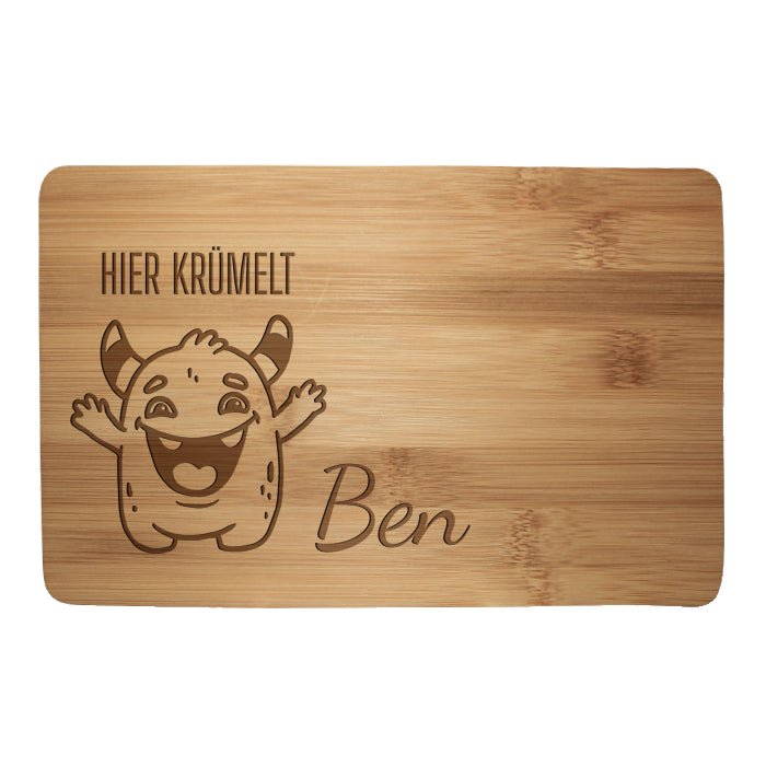 Frühstücksbrettchen Monster, hier krümelt M0853 - Bild 1 Frühstücksbrettchen Monster, hier krümelt M0853 - Bild 1