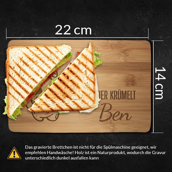 Frühstücksbrettchen Monster, hier krümelt M0854 - Bild 4 Frühstücksbrettchen Monster, hier krümelt M0854 - Bild 4