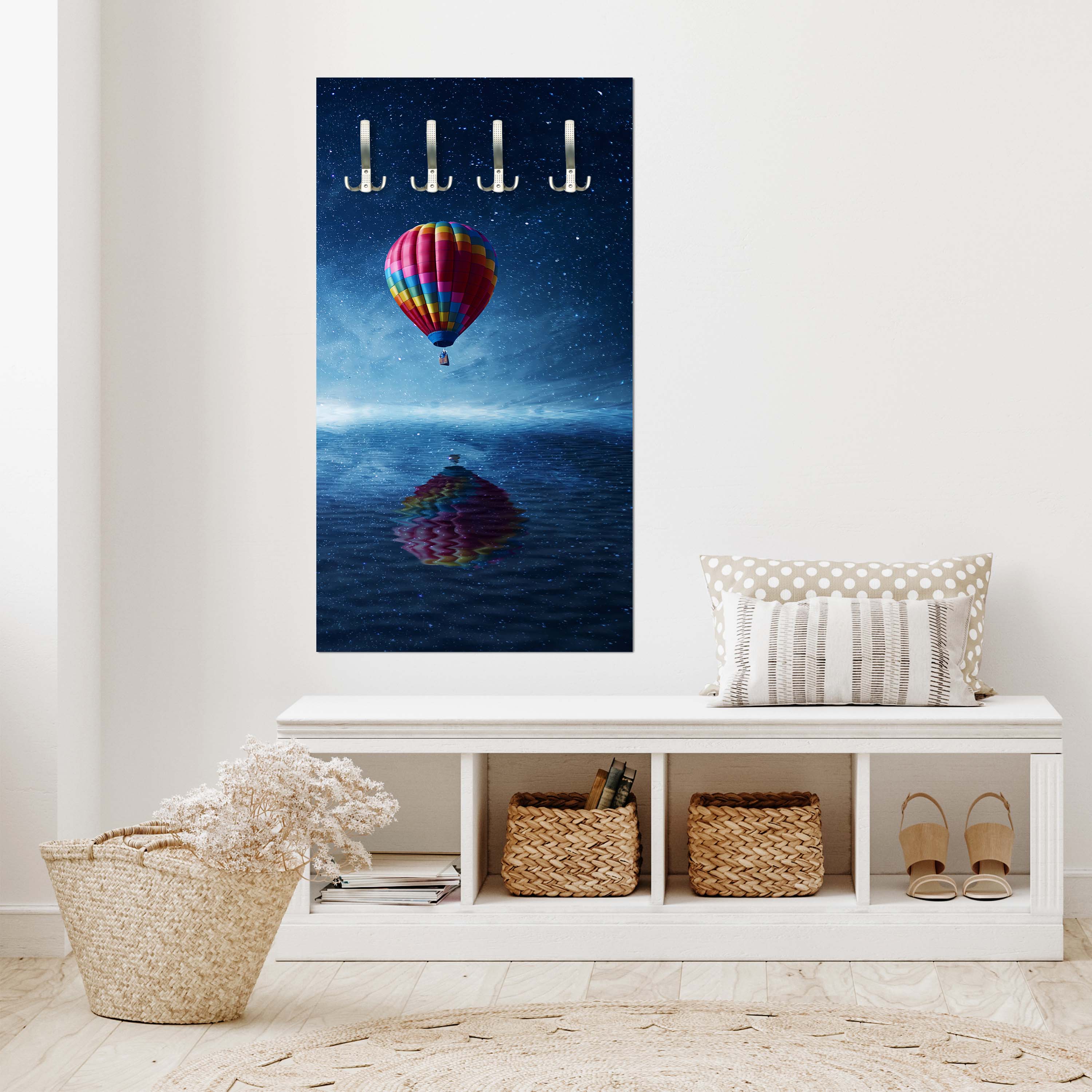 Garderobe Heißluftballon fliegt über ein dunkelblaues Meer M0857 entdecken - Bild 3 Garderobe Heißluftballon fliegt über ein dunkelblaues Meer M0857 entdecken - Bild 3