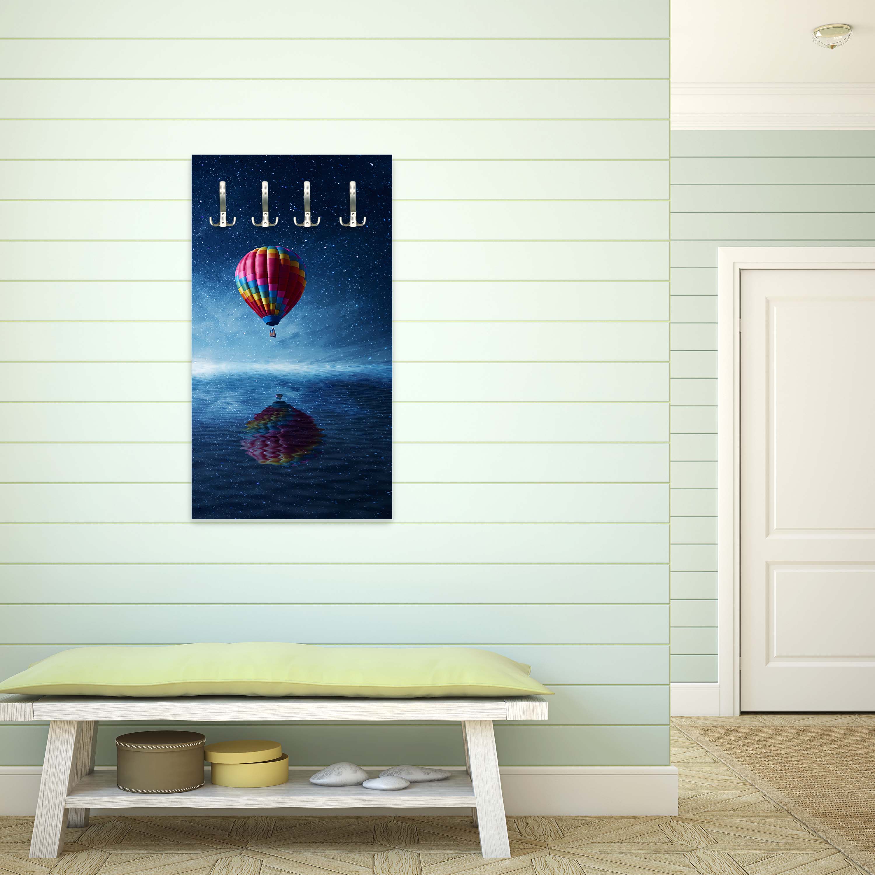 Garderobe Heißluftballon fliegt über ein dunkelblaues Meer M0857 entdecken - Bild 5 Garderobe Heißluftballon fliegt über ein dunkelblaues Meer M0857 entdecken - Bild 5