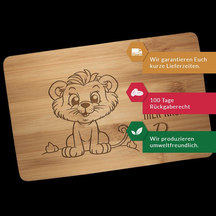 Frühstücksbrettchen Löwe, hier krümelt M0859 - Bild 3 Frühstücksbrettchen Löwe, hier krümelt M0859 - Bild 3