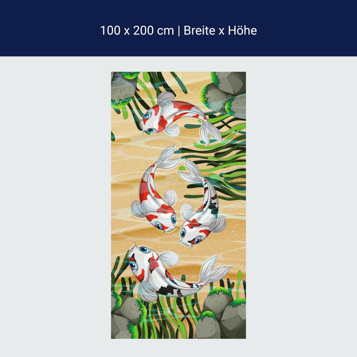 Duschwand Koi Fische in einem Teich M0861 Duschwand Koi Fische in einem Teich M0861