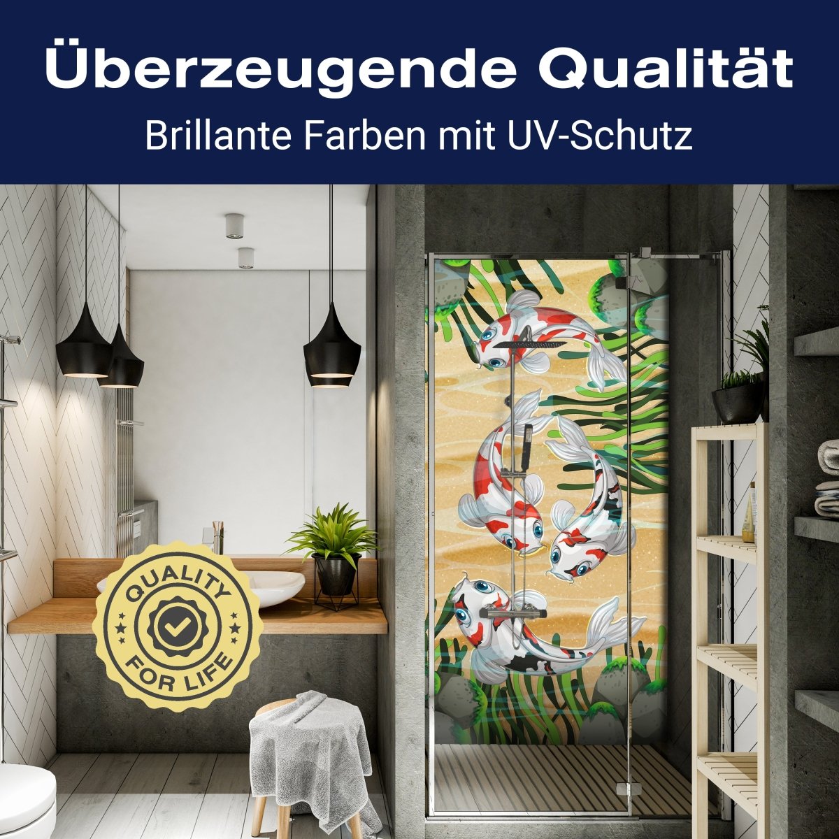 Duschwand Koi Fische in einem Teich M0861 entdecken - Bild 2 Duschwand Koi Fische in einem Teich M0861 entdecken - Bild 2