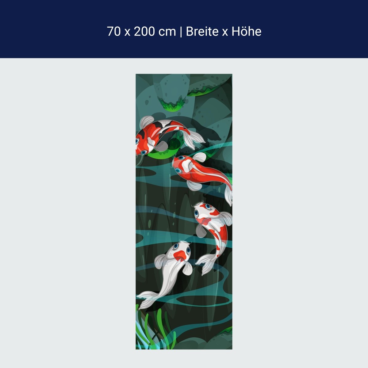 Duschwand Vier Fische schwimmen im Teich M0862 Duschwand Vier Fische schwimmen im Teich M0862