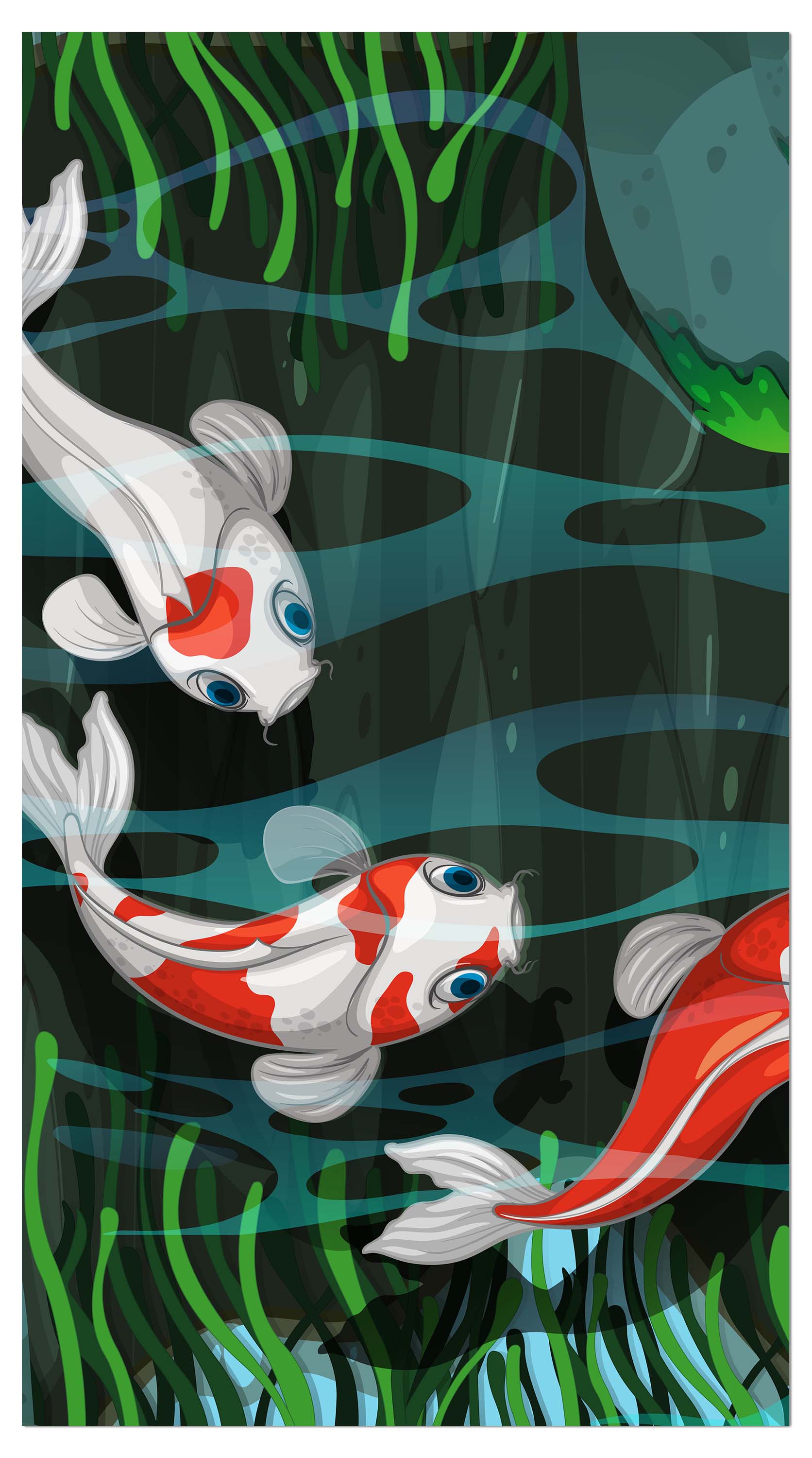 Garderobe Vier Fische schwimmen im Teich M0862 entdecken - Bild 4 Garderobe Vier Fische schwimmen im Teich M0862 entdecken - Bild 4