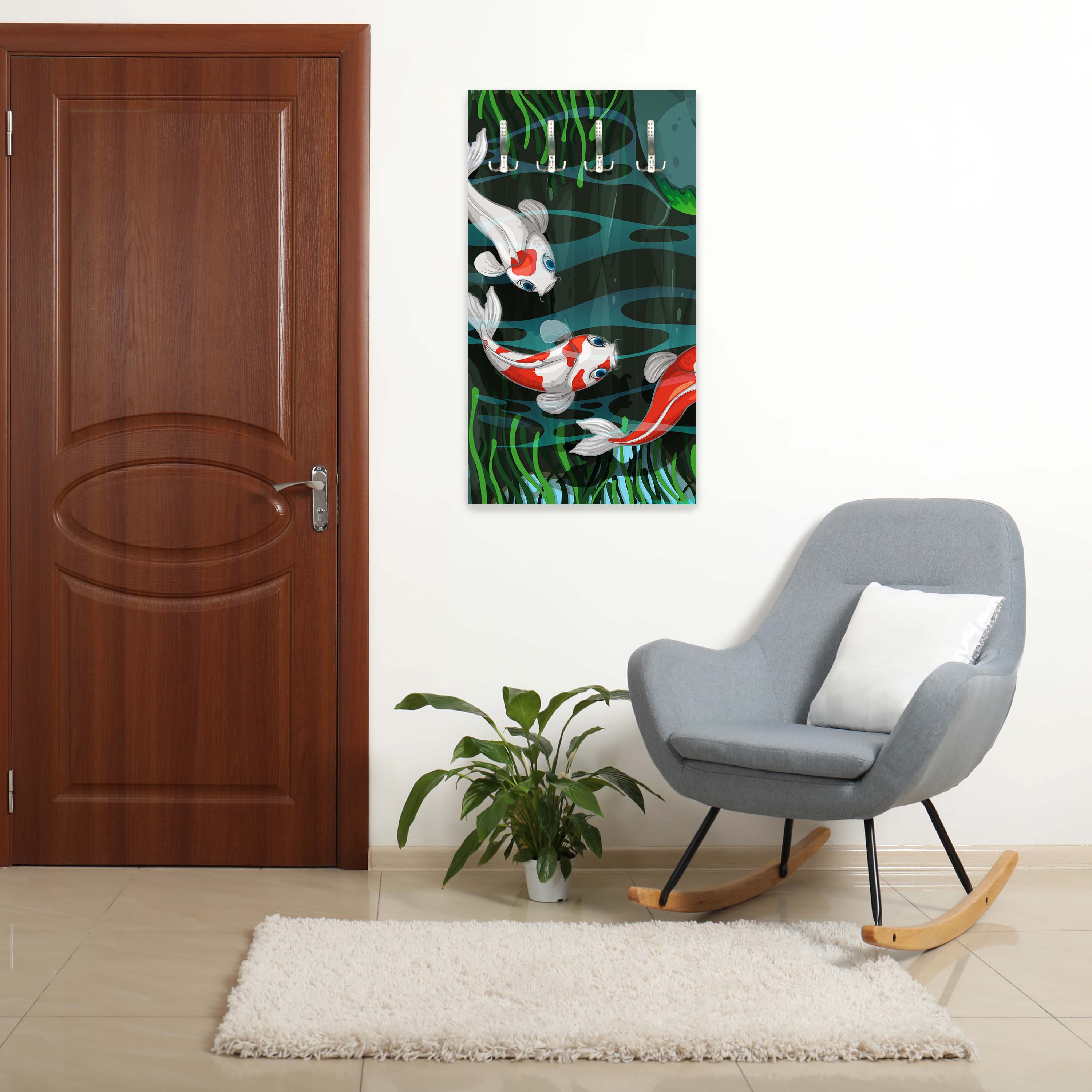 Garderobe Vier Fische schwimmen im Teich M0862 entdecken - Bild 5 Garderobe Vier Fische schwimmen im Teich M0862 entdecken - Bild 5