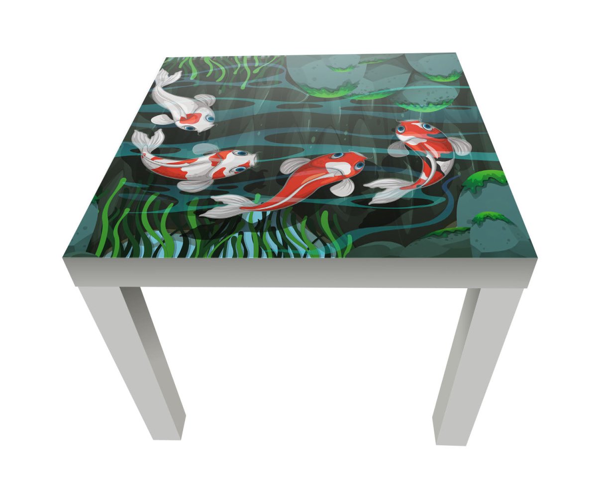Beistelltisch Vier Fische schwimmen im Teich M0862 entdecken - Bild 1 Beistelltisch Vier Fische schwimmen im Teich M0862 entdecken - Bild 1