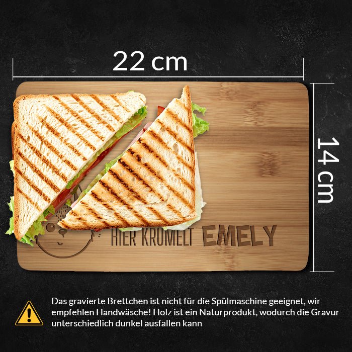 Frühstücksbrettchen Hase, hier krümelt M0865 - Bild 4 Frühstücksbrettchen Hase, hier krümelt M0865 - Bild 4