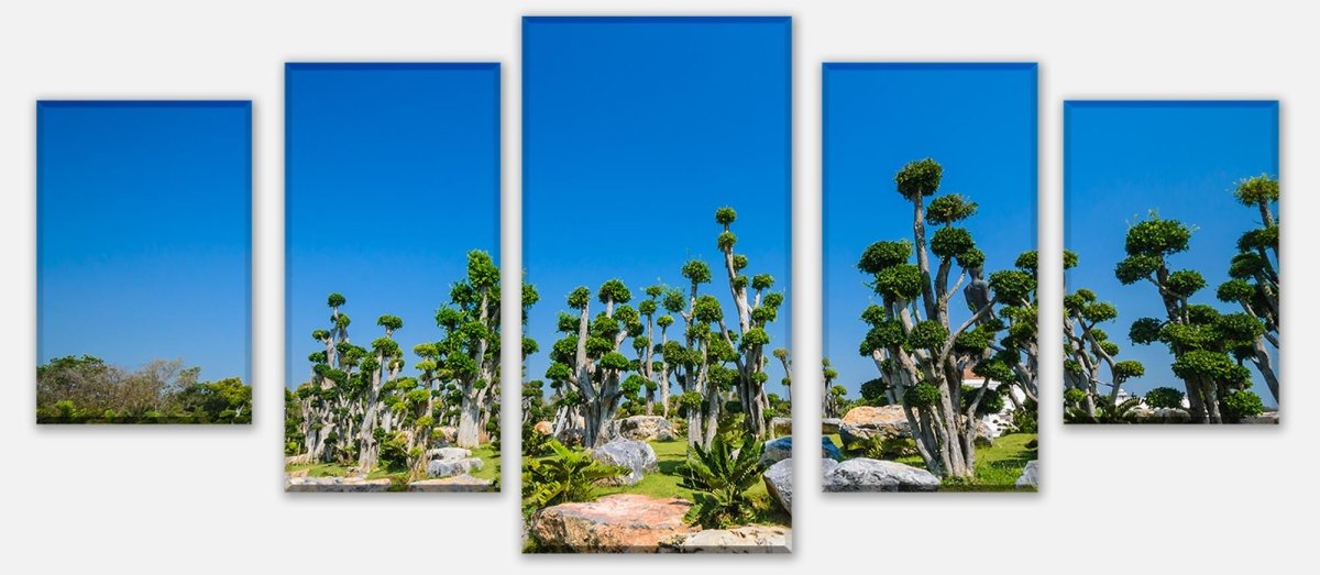 Leinwandbild Mehrteiler Bäume und Felsen im Garten M0886 entdecken - Bild 1 Leinwandbild Mehrteiler Bäume und Felsen im Garten M0886 entdecken - Bild 1
