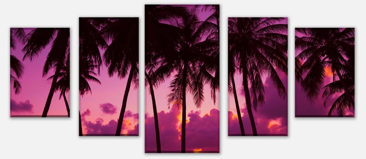 Leinwandbild Mehrteiler Palmen Silhouette bei Sonnenuntergang. Thailand M0889 entdecken - Bild 1 Leinwandbild Mehrteiler Palmen Silhouette bei Sonnenuntergang. Thailand M0889 entdecken - Bild 1